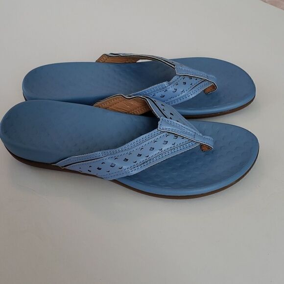 Women's light blue rubber sandals - Picture 2 of 7